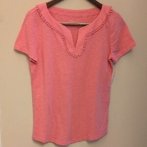 Talbots Vibrant Pink Short Sleeve Top